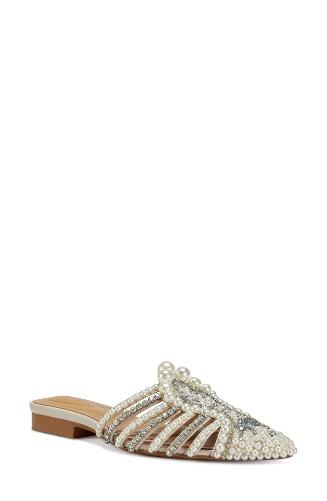 AZALEA WANG Adaline Pointed Toe Mule in Bone Cover