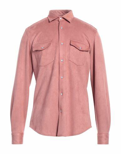 Stilosophy Man Shirt Pastel pink Polyester, Elastane Cover