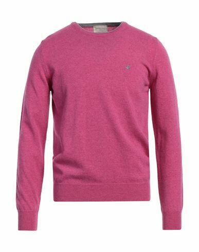 Brooksfield Man Sweater Magenta Virgin Wool Cover