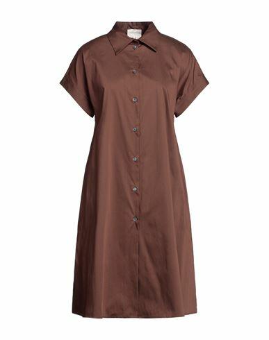 Semicouture Woman Shirt Brown Cotton, Polyamide, Elastane Cover