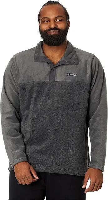 Columbia Big Tall Steens Mountain Half Snap (Charcoal Heather/Shark) Men's Fleece Cover