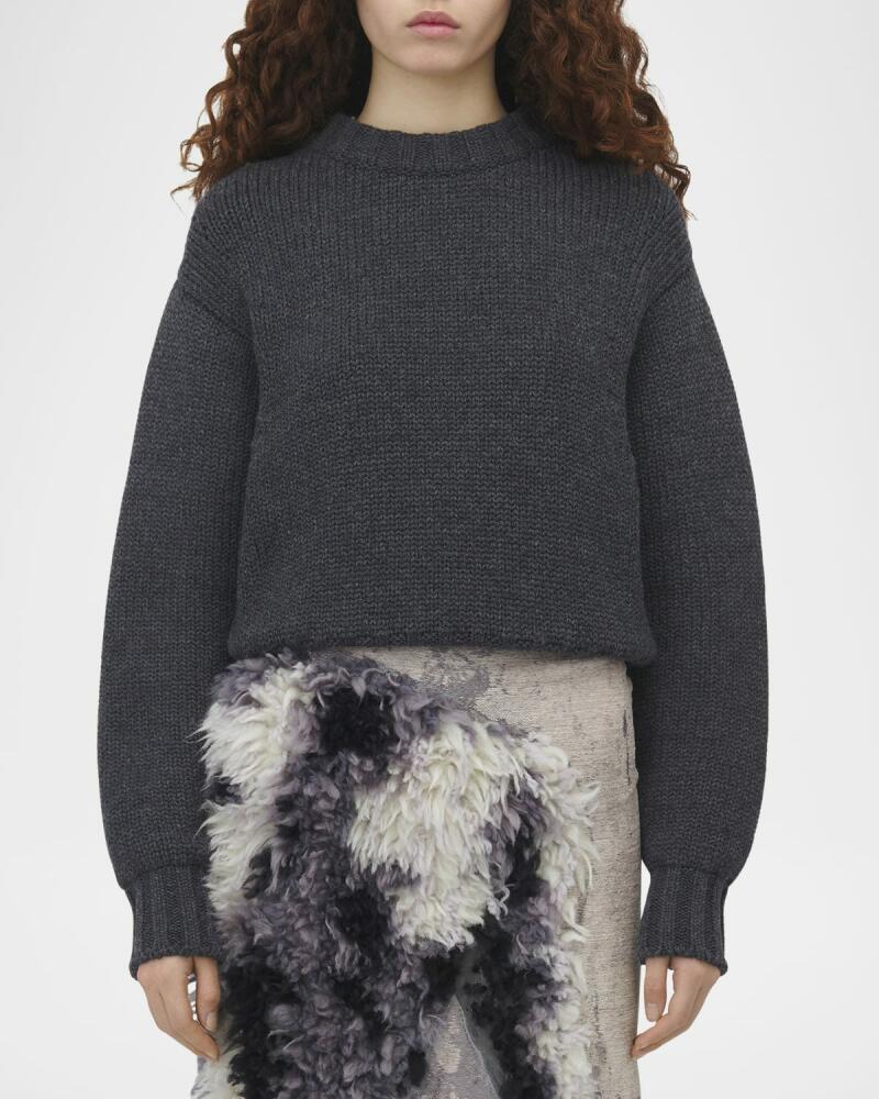 Alexander McQueen Crewneck Wool-Cashmere Sweater Cover