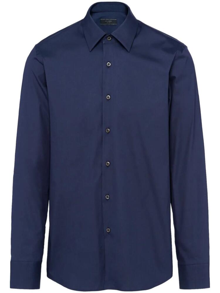 Prada long-sleeve cotton shirt - Blue Cover