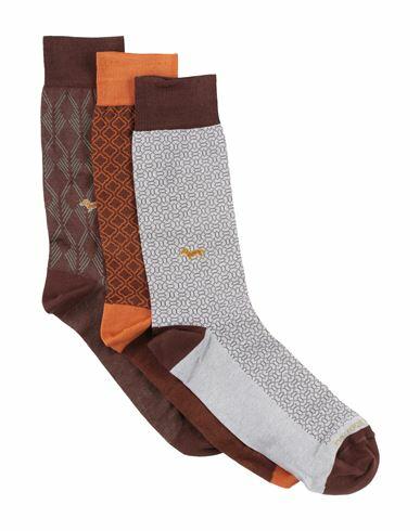 Harmont & Blaine Man Socks & Hosiery Dark brown Cotton, Polyamide Cover