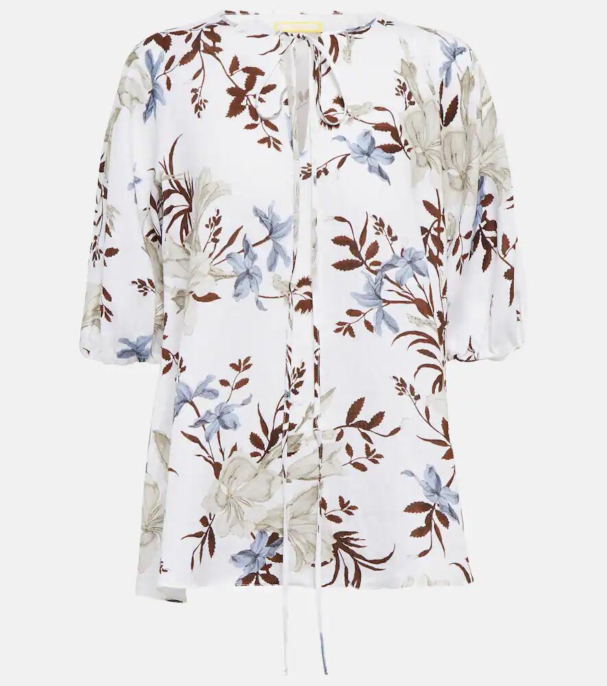 Erdem Eleni printed linen blouse Cover