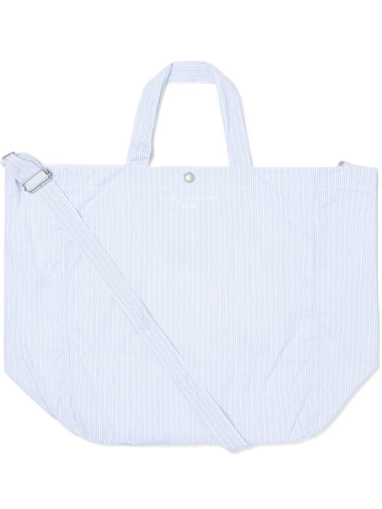 Comme des Garçons Homme striped cotton tote bag - White Cover