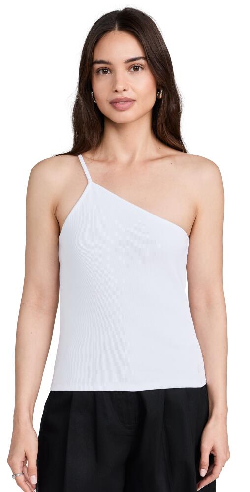 POSSE Axel One Shoulder Singlet Top White Cover