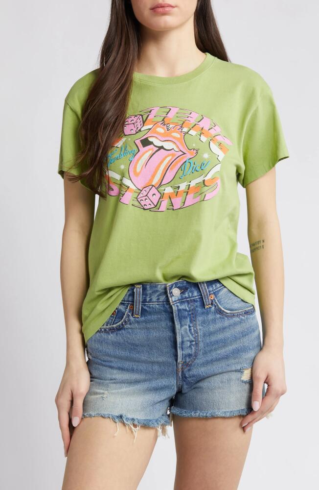 Daydreamer Rolling Stones Tumbling Dice Cotton Graphic T-Shirt in Matcha Cover