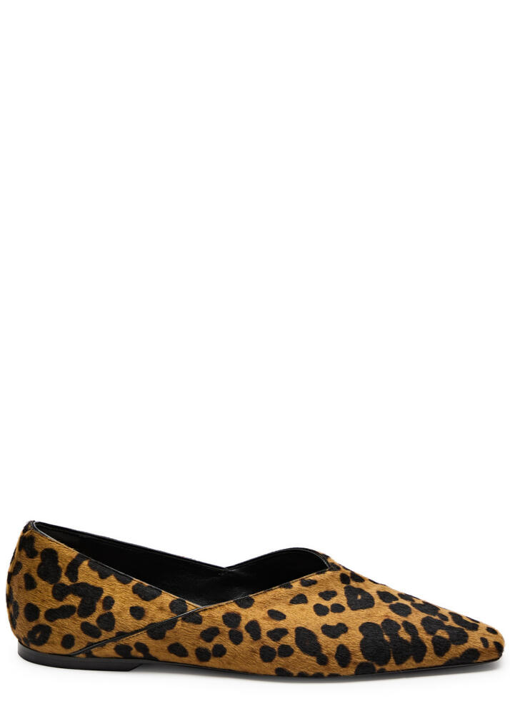 Toteme Leopard-print Calf Hair Flats Cover