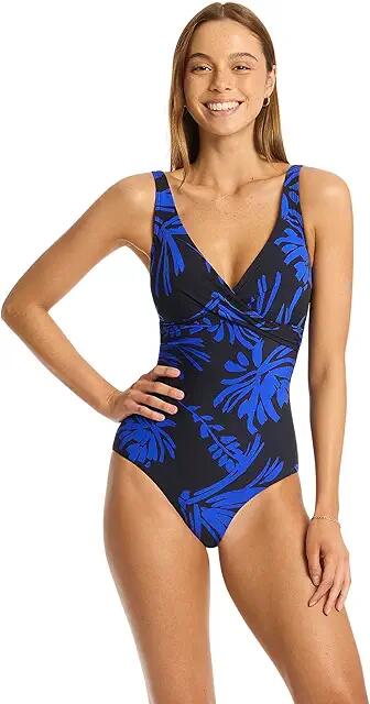 SEA LEVEL SWIM Tradewind Cross Front Multifit One Piece (Night Sky) Women's Swimsuits One Piece Cover