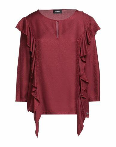 Marani Woman Top Burgundy Viscose, Silk Cover