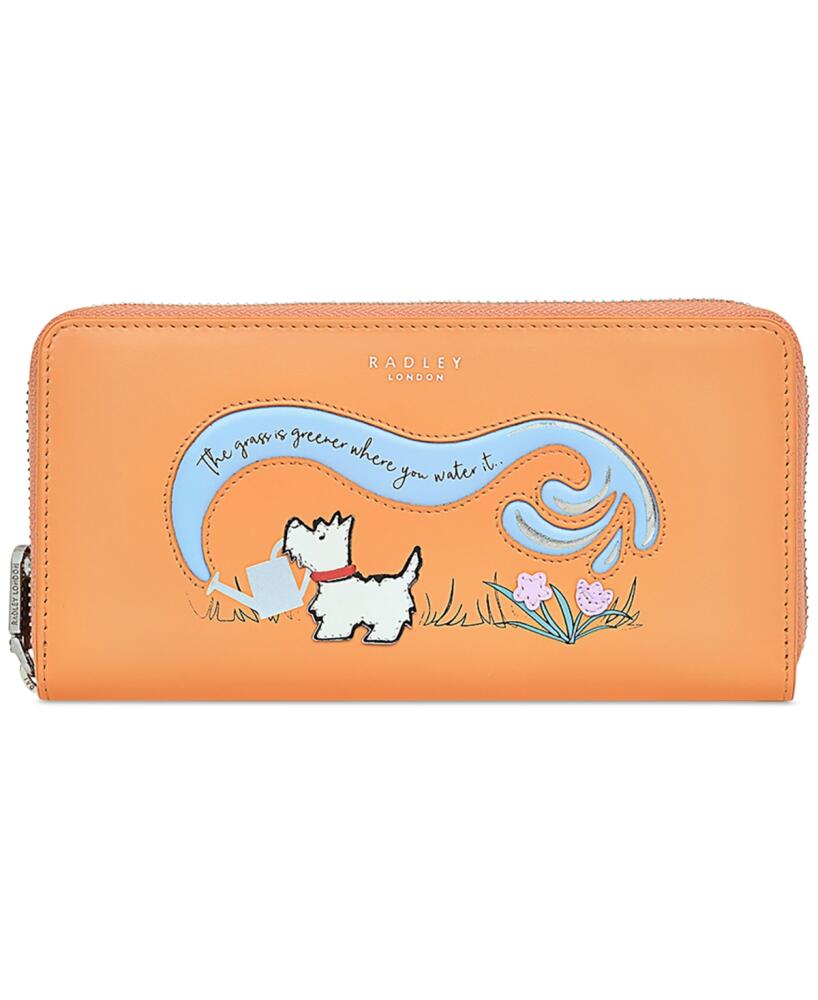 Radley London The Grass Is Greener Leather Zip Around Wallet - Orange Cover