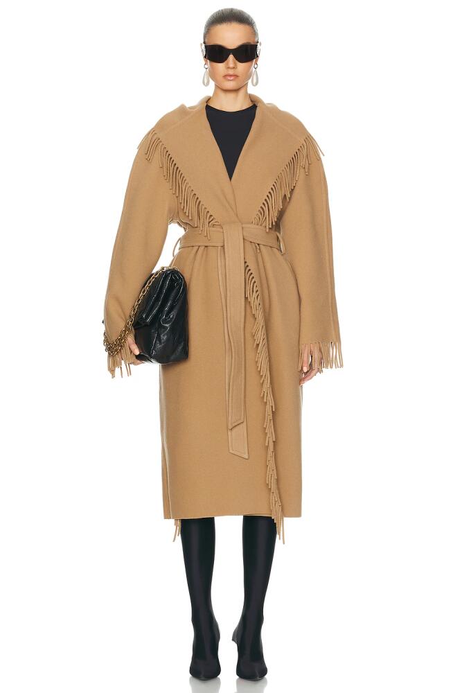 Balenciaga Fringe Coat in Beige Cover