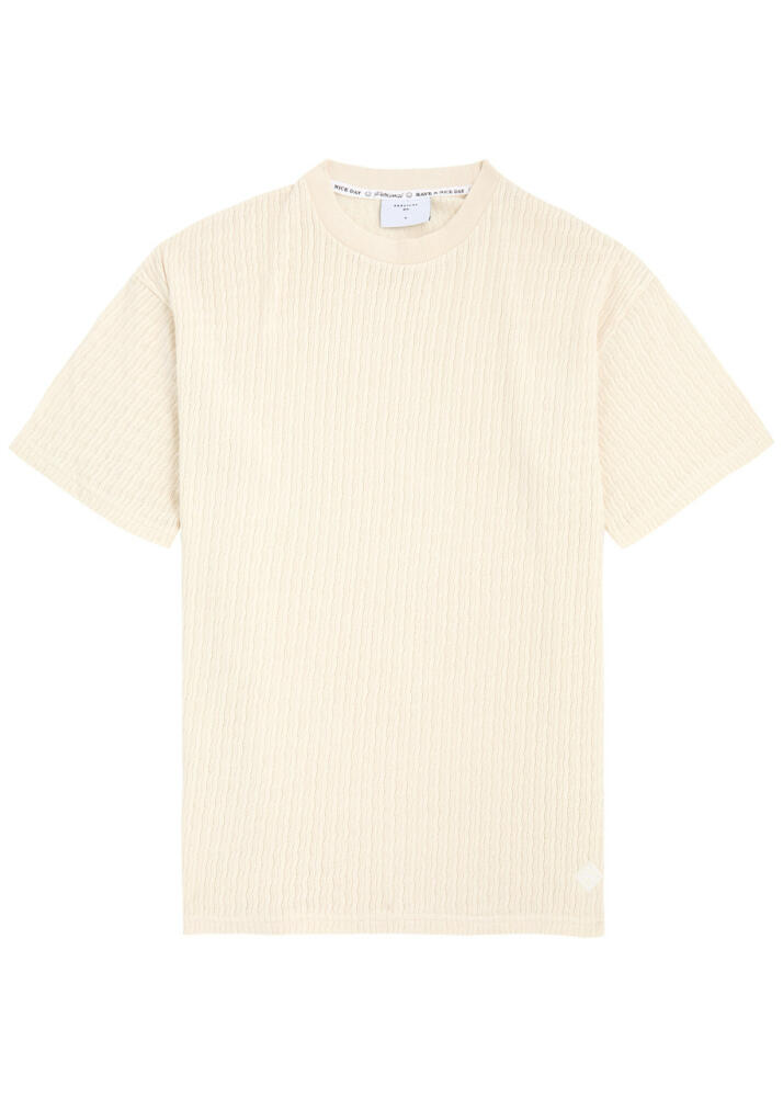 Percival Pointelle Cotton T-shirt - Cream Cover