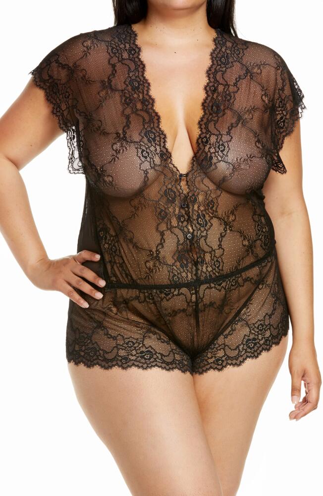 Coquette Lace Romper in Black Cover