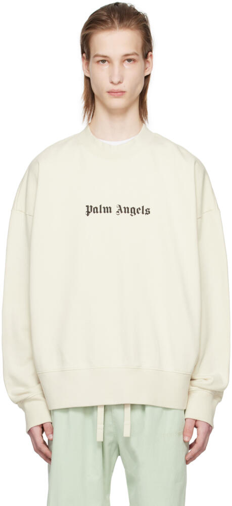 Palm Angels Off-White Printed Sweatshirt Cover