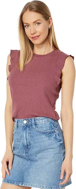 LAmade Milan Crop Rib Top (Spanish Villa) Women's Clothing Cover