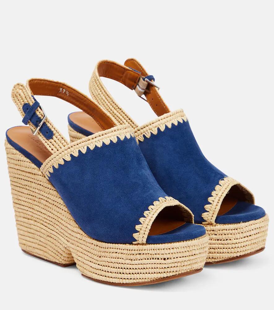 Clergerie Damya suede wedge sandals Cover