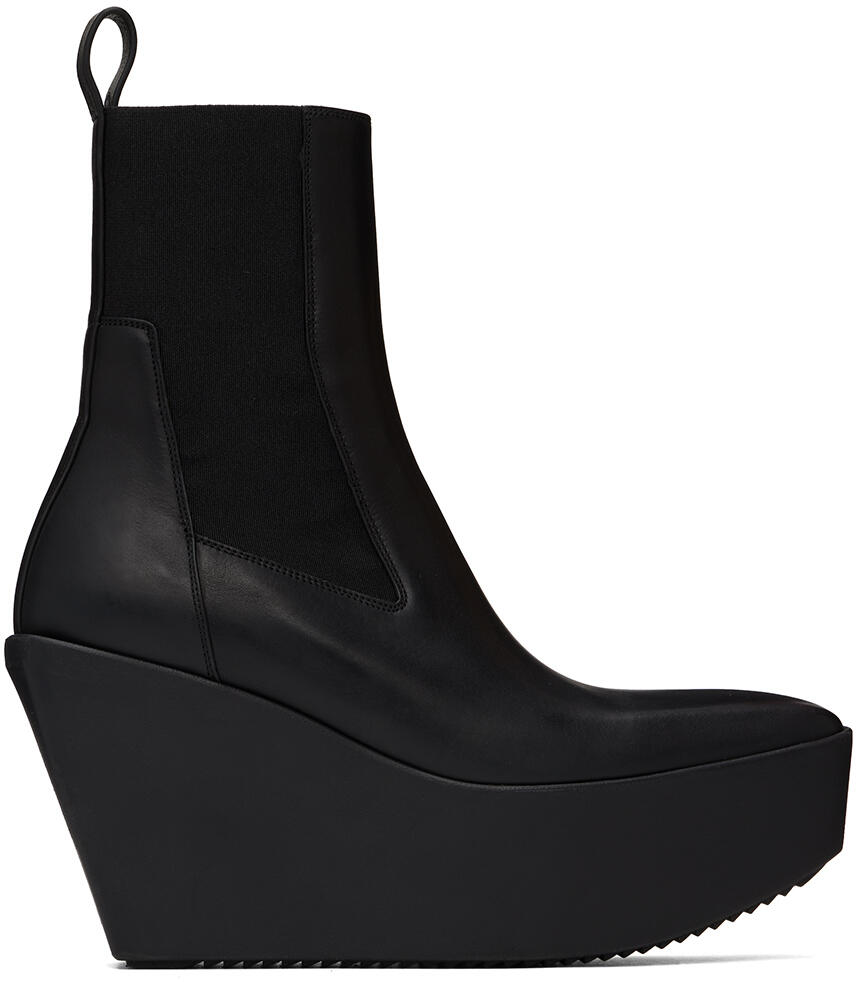 Rick Owens Black Porterville Sliver Platform Beatle Boots Cover