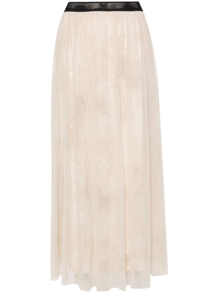 LIU JO sequin-detail tulle midi skirt - Neutrals Cover