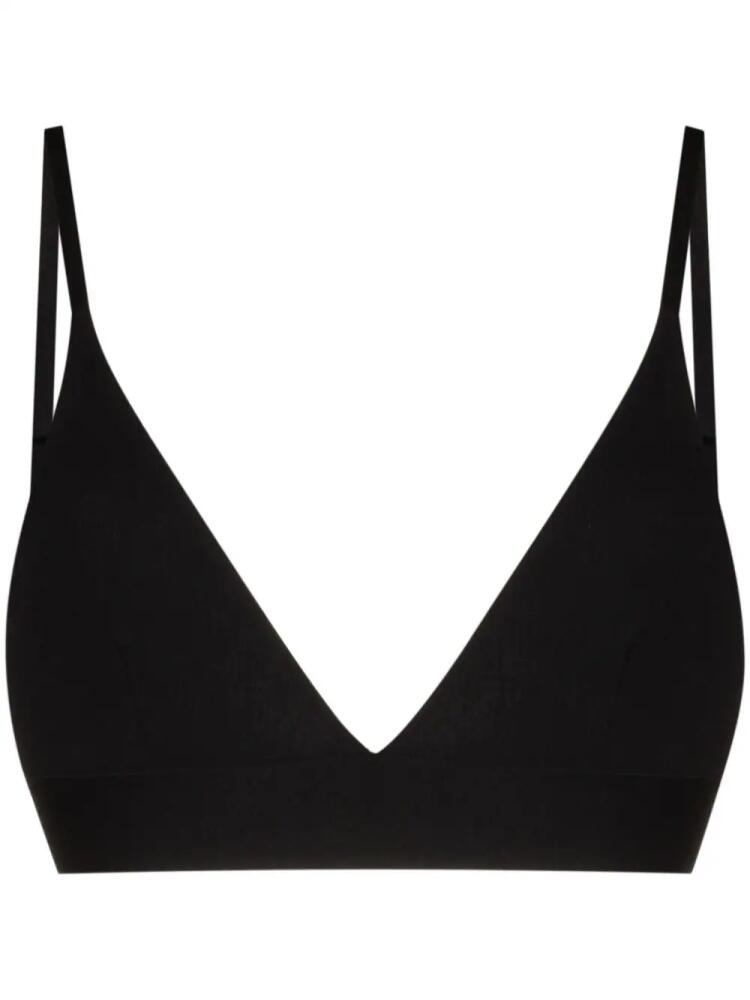 Baserange ribbed triangle bra - Black Cover