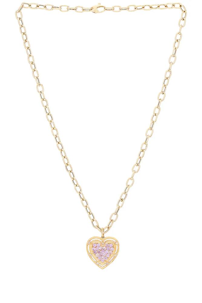 Siena Jewelry Heart Charm Necklace in Pink Cover