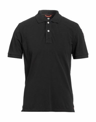 Parajumpers Man Polo shirt Black Cotton Cover