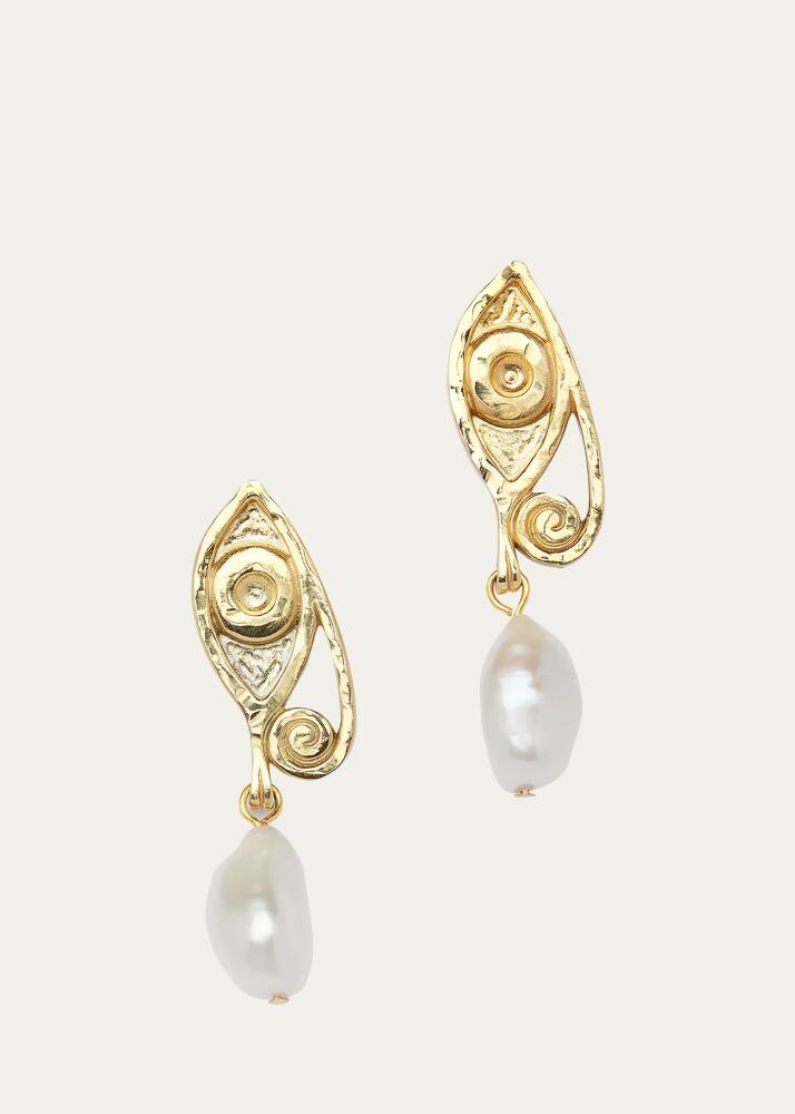 Deux Lions Jewelry 14K Gold Ayla Pearl Earrings Cover