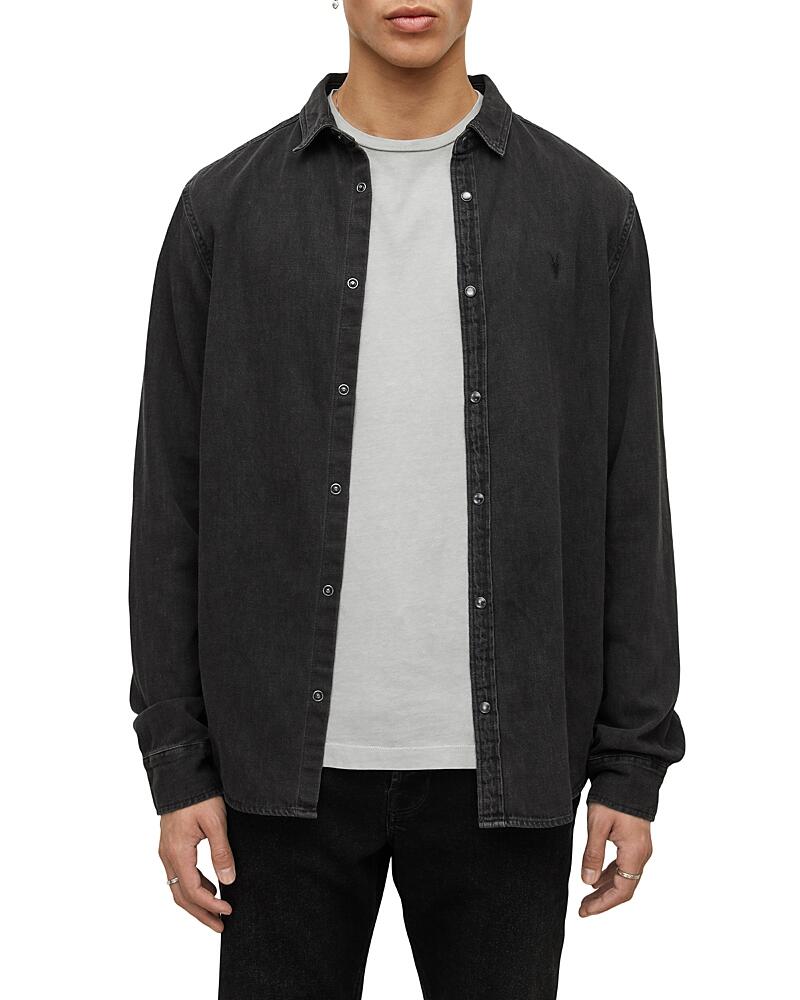 Allsaints Gleason Long Sleeve Denim Shirt Cover