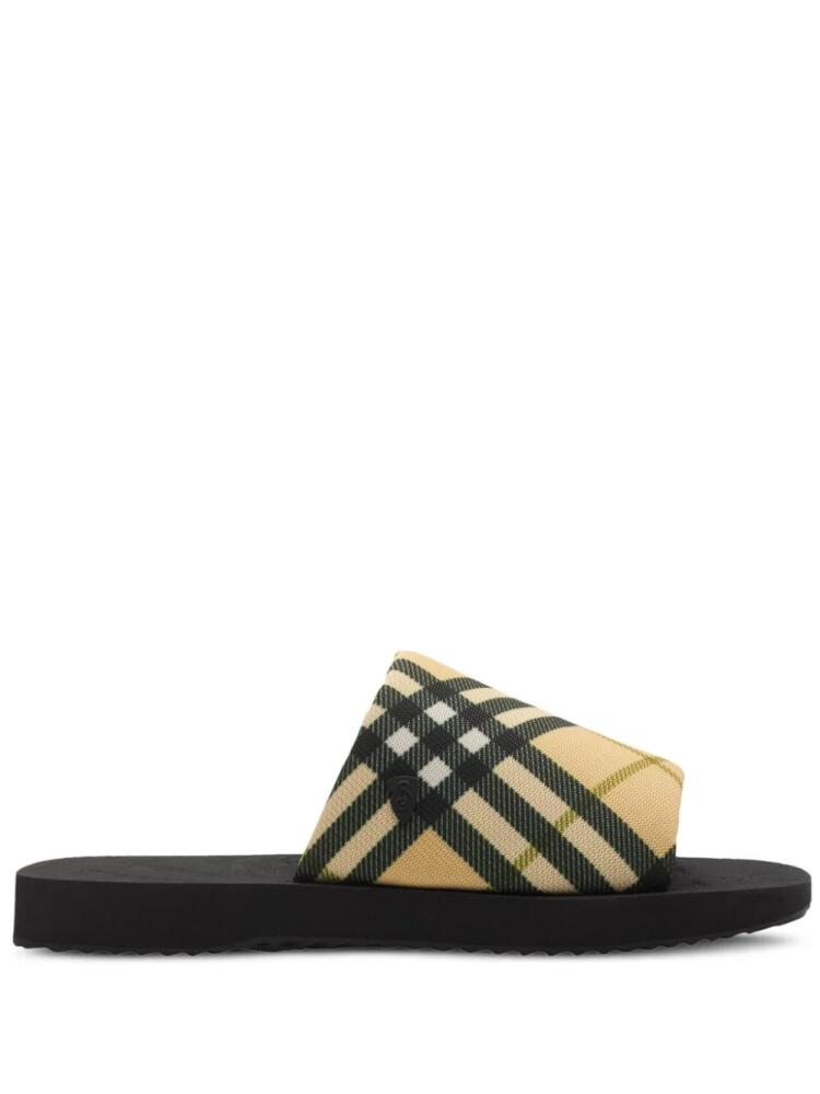 Burberry checkered Trek slides - Neutrals Cover