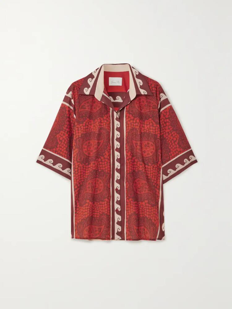 Johanna Ortiz - + Net Sustain Printed Cotton-voile Shirt - Red Cover