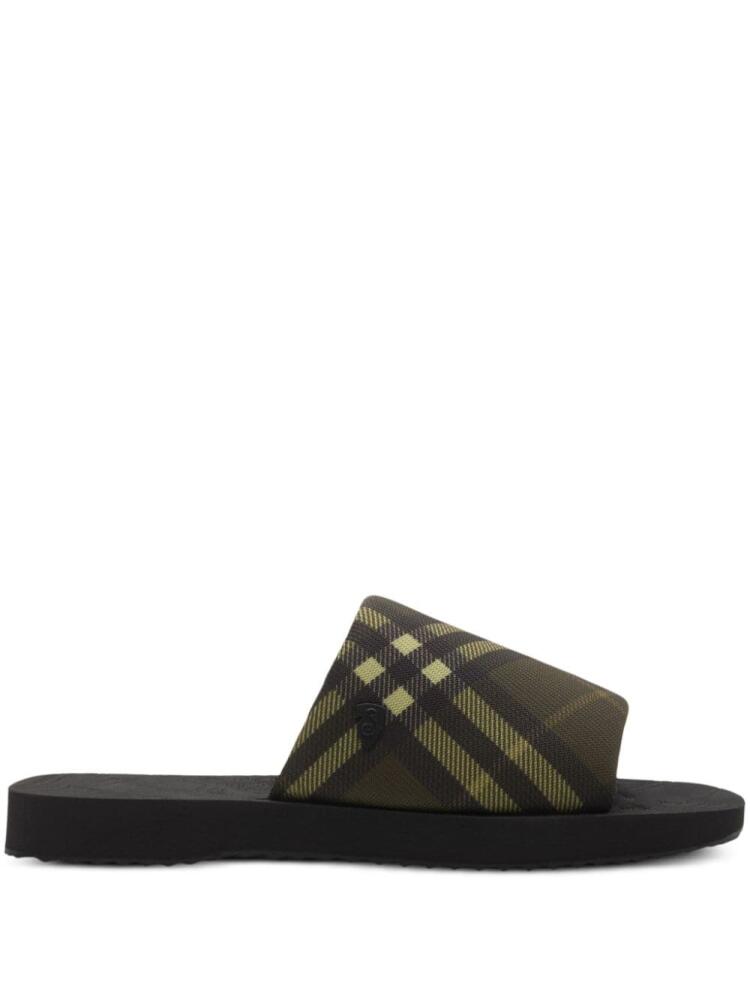 Burberry Check Trek slides - Green Cover