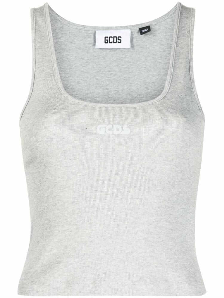 GCDS logo-print tank top - Grey Cover