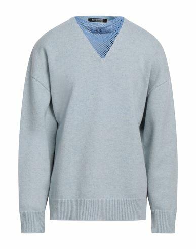 Raf Simons Man Sweater Azure Virgin Wool Cover