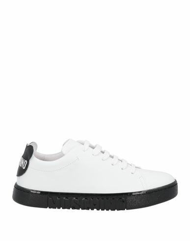 Moschino Woman Sneakers White Calfskin Cover