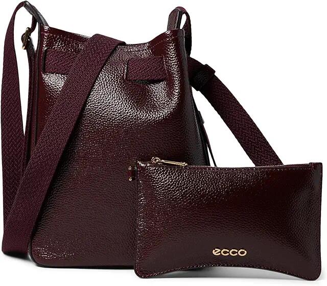 ECCO Small Sail Bag (Burgundy Pebbled Leather) Shoulder Handbags Cover