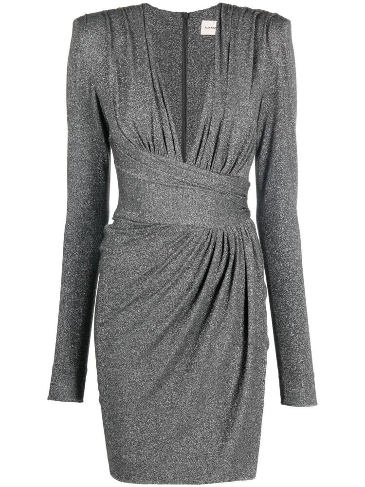 Alexandre Vauthier metallic draped mini dress - Silver Cover