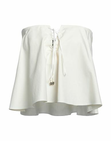 Rochas Woman Top Cream Cotton, Polyester Cover