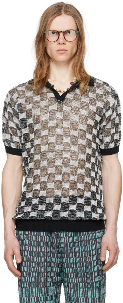 Isa Boulder Black & White Check Polo Cover