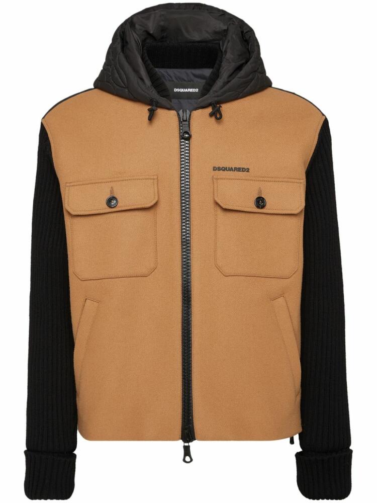 DSQUARED2 quilted hooded jacket - Brown Cover