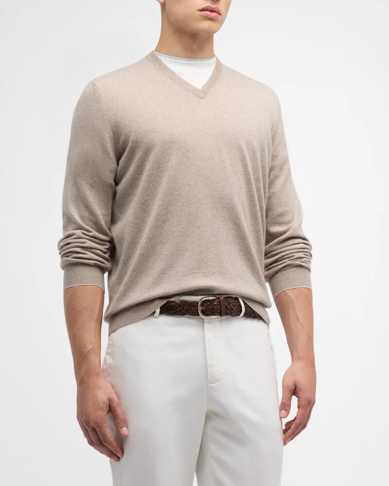 Brunello Cucinelli Men's Cashmere V-Neck Sweater Cover