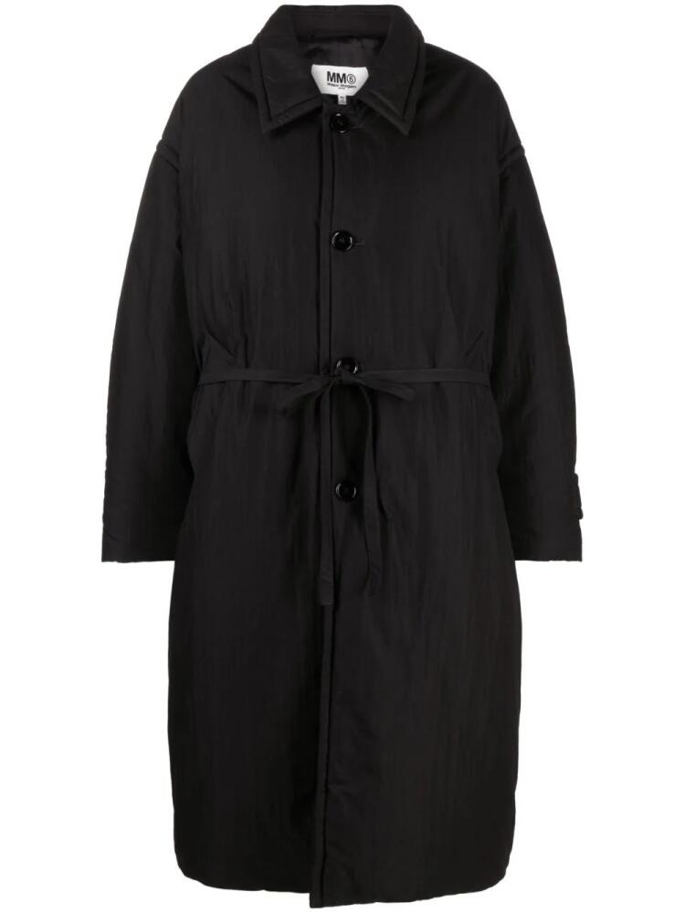 MM6 Maison Margiela belted puffer coat - Black Cover