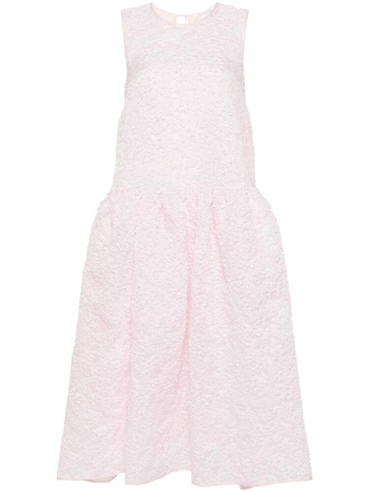 Cecilie Bahnsen textured sleeveless midi dress - Pink Cover