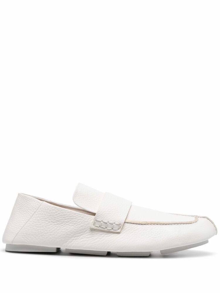 Marsèll almond-toe leather loafers - White Cover