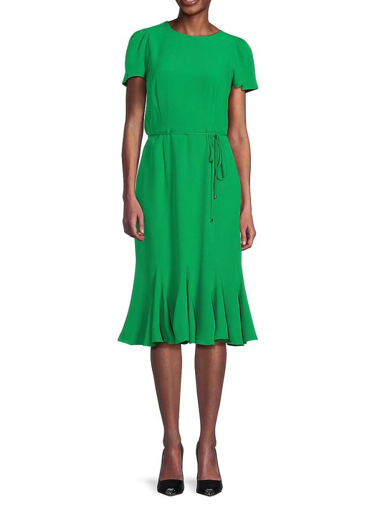 Tommy Hilfiger Women's Ruffle Midi Dress - Jolly Green Cover