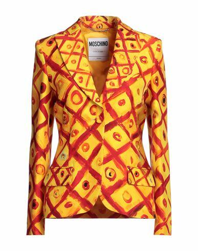 Moschino Woman Blazer Ocher Viscose Cover