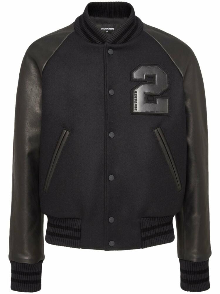 DSQUARED2 logo-patch bomber jacket - Black Cover