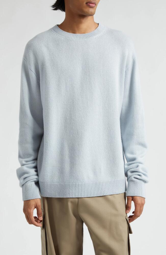 The Elder Statesman Gender Inclusive Simple Cashmere Sweater in Bluebelle Cover