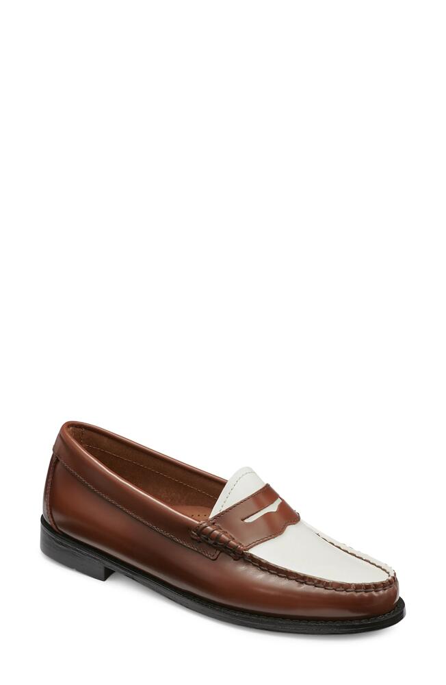 G. H.BASS Whitney Leather Loafer in Tan/White Cover