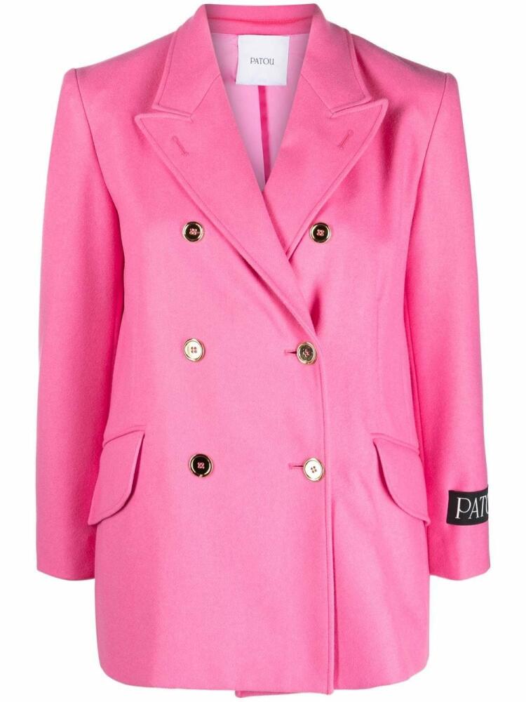 Patou Iconic double-breasted jacket - Pink Cover